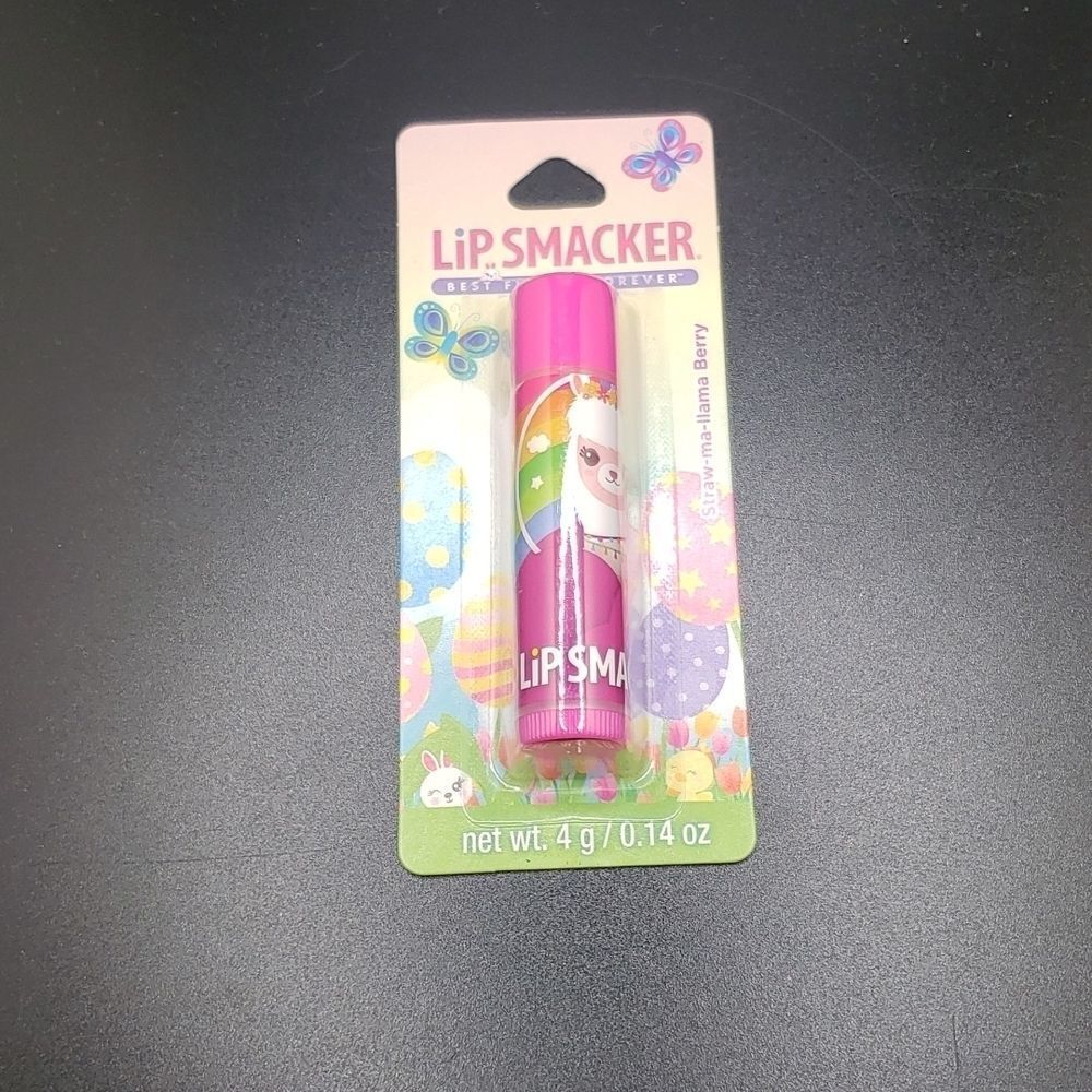 𝅺llama Lip Smacker strawberry flavored lip balm